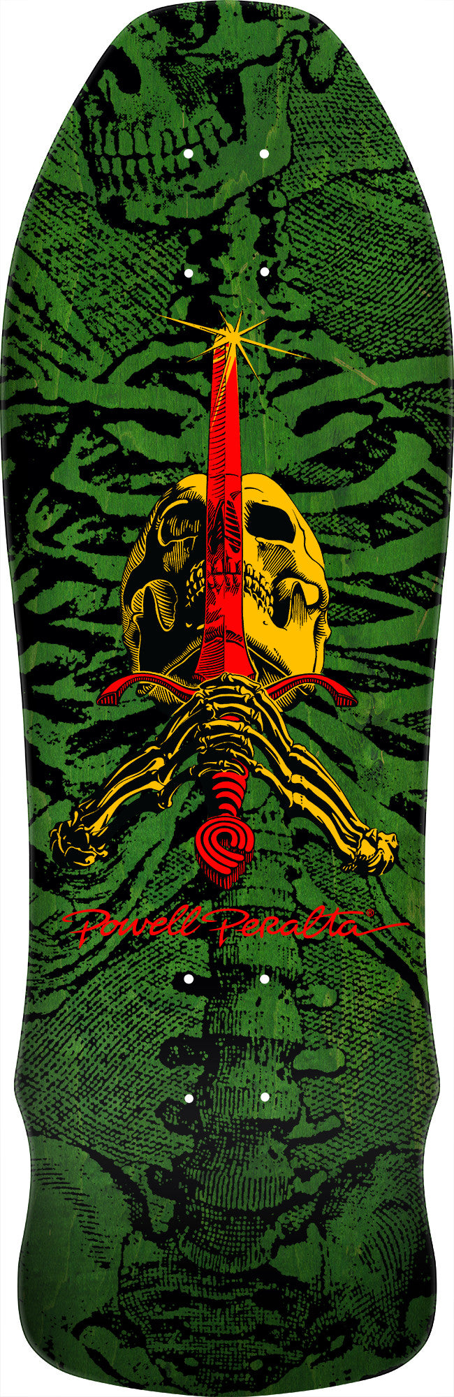 **Pre-Order** Powell Peralta "Skull & Sword" Geegah Green Stain 9.75" Skateboard Deck