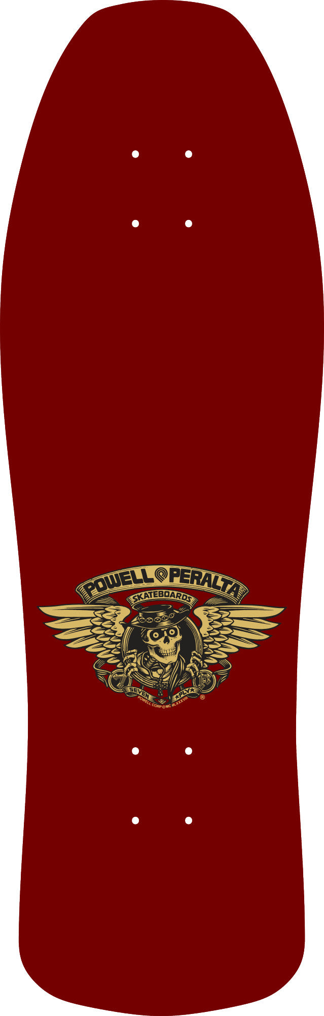 Powell Peralta Ray Underhill Chain Topside skateboard deck with Powell Peralta logo on a white background