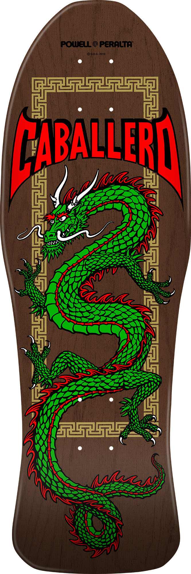 Powell Peralta Caballero Chinese Dragon Brown Stain 10" Skateboard Deck