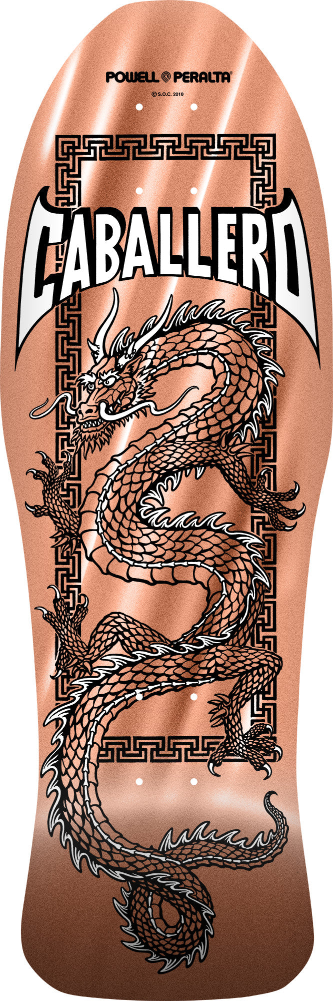 Powell Peralta Caballero Chinese Dragon Copper Foil 10" Skateboard Deck