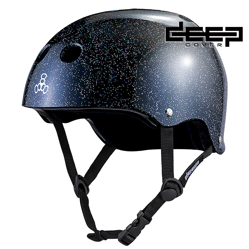 Triple Eight Deep Cover Helmet (Black Glitter)