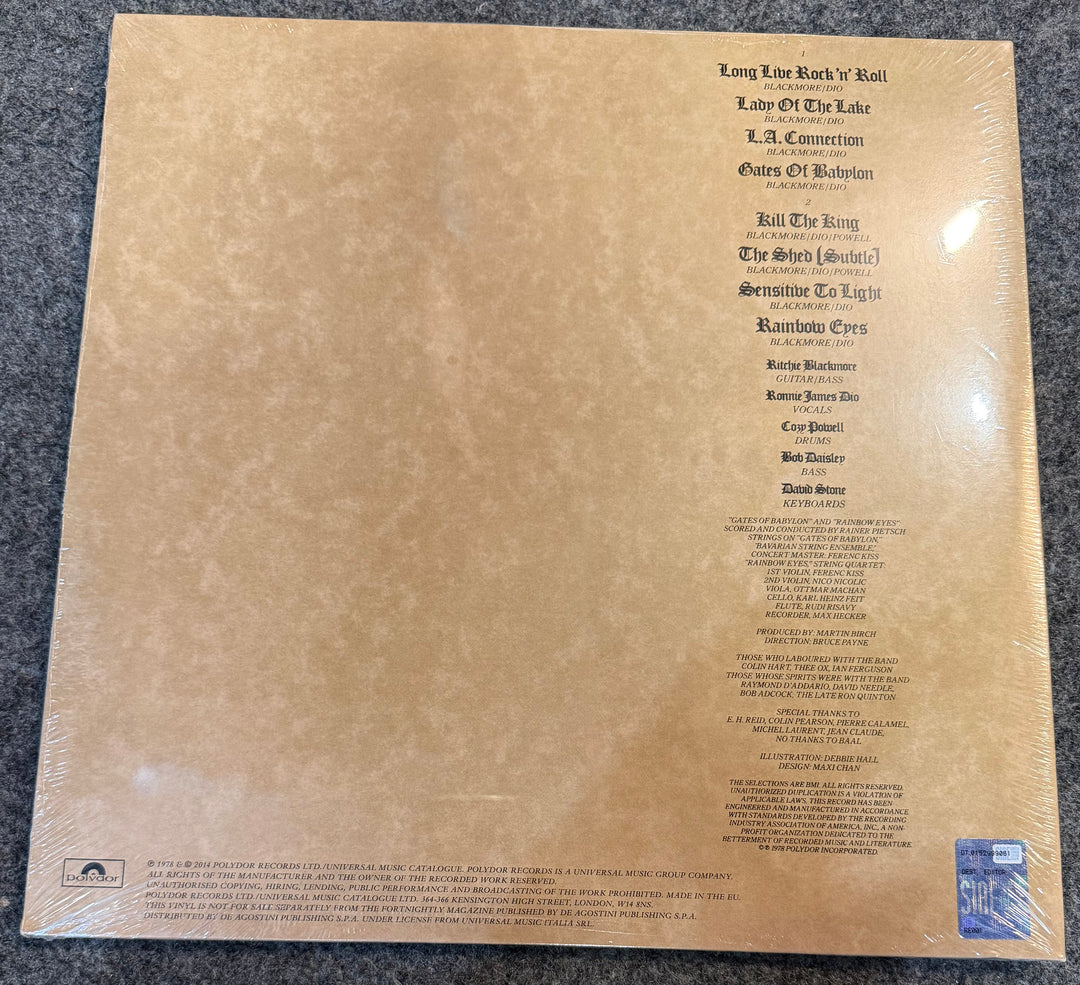 Rainbow - Long Live Rock 'N' Roll Back Vinyl Record Cover