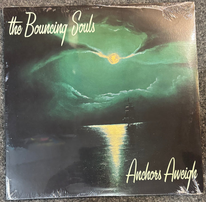 Vinyl album cover for 'Anchors Aweigh' by The Bouncing Souls with green and black design.
