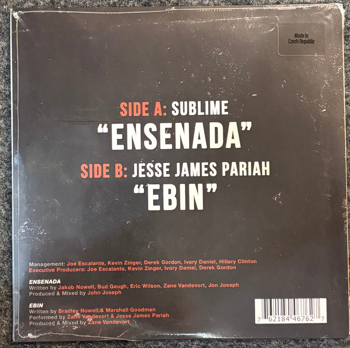 Back cover of SUBLIME - ENSENADA with text and a barcode on a dark surface
