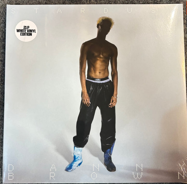 BROWN, DANNY – STARDUST record cover with a person wearing black pants and blue shoes on a white background
