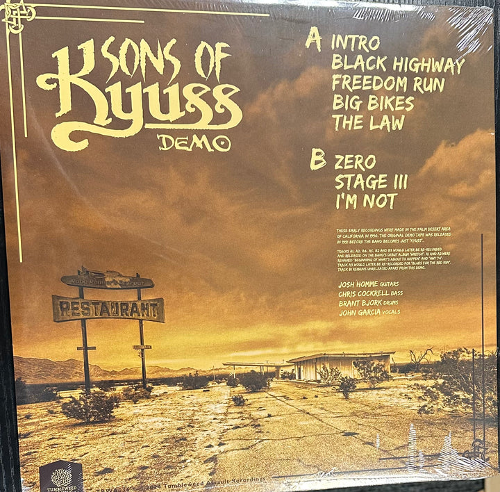 Kyuss – Sons of Kyuss DEMO Vinyl LP Record *Unofficial Release*