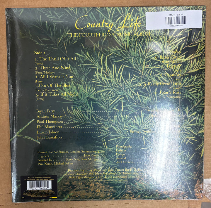 Roxy Music ‎– Country Life Vinyl LP Record - The Dark Slide