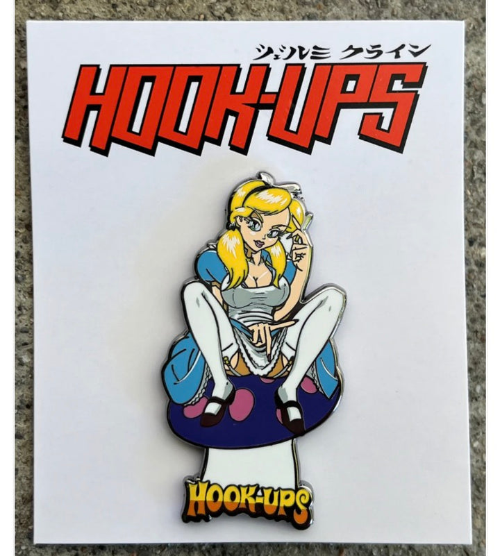 Hook Ups Alice Enamel Pin
