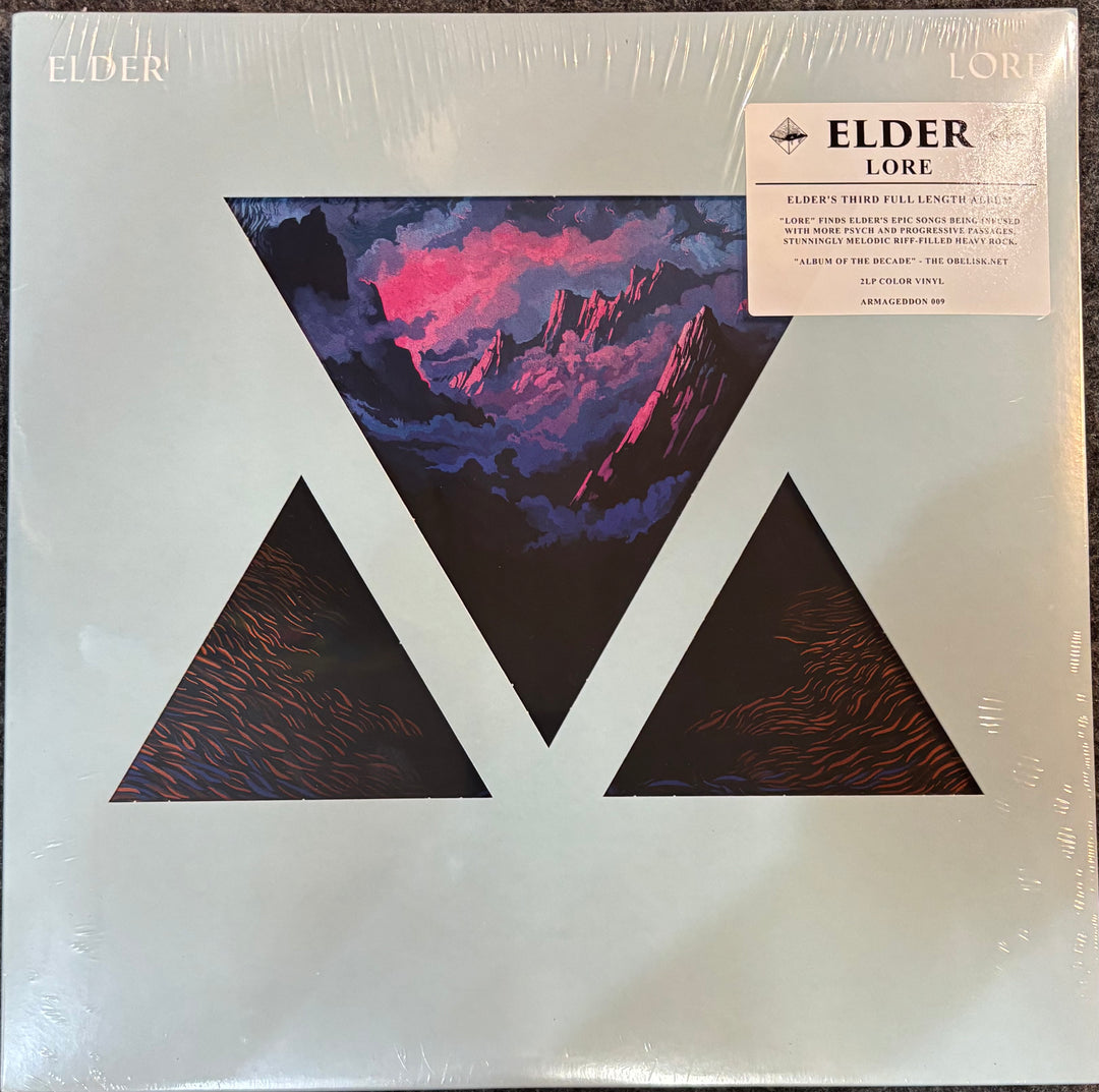Elder - Lore record cover with abstract design and 'Elder' branding