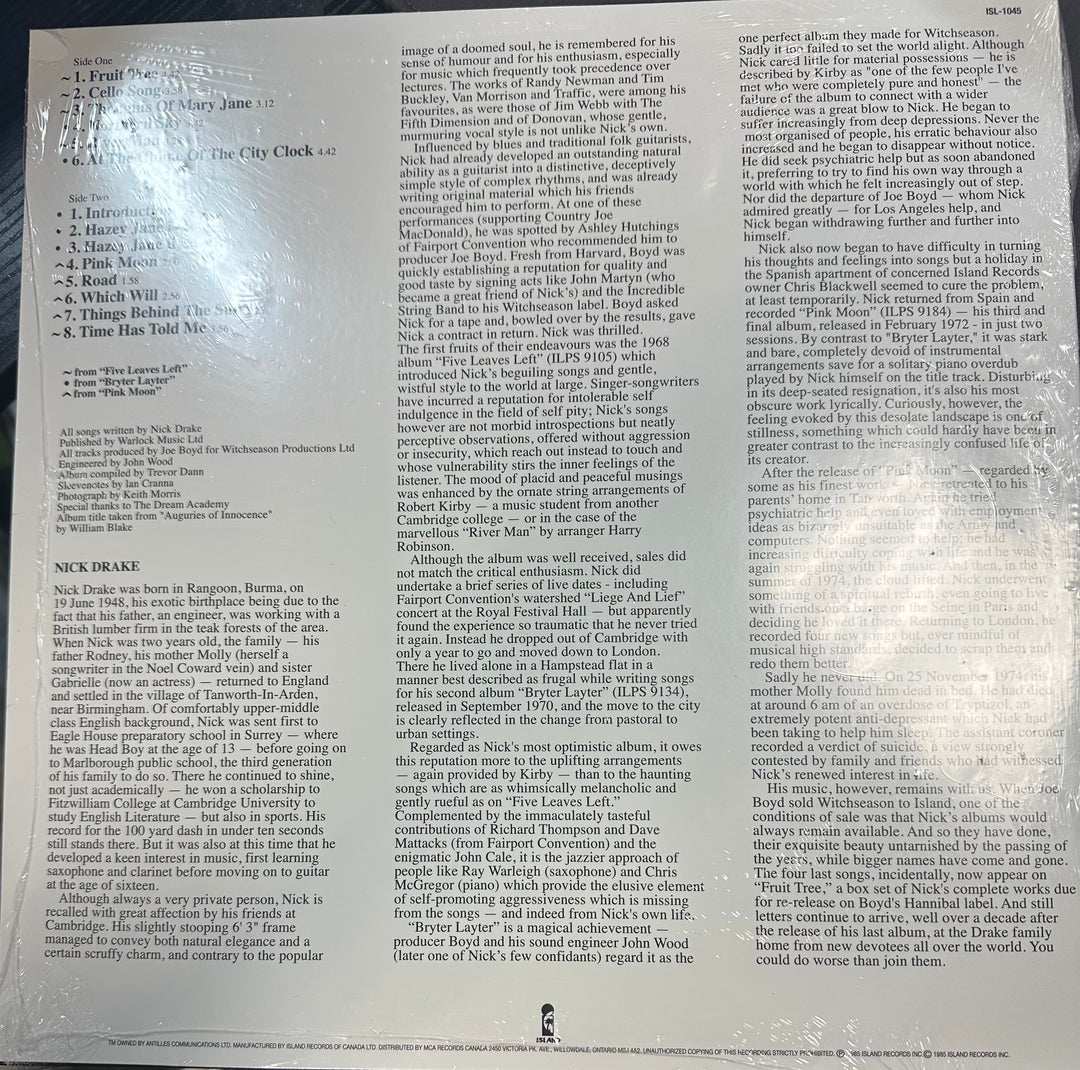 NICK DRAKE - HEAVEN IN A WILD FLOWER Vinyl LP Record **UNOFFICIAL RELEASE**