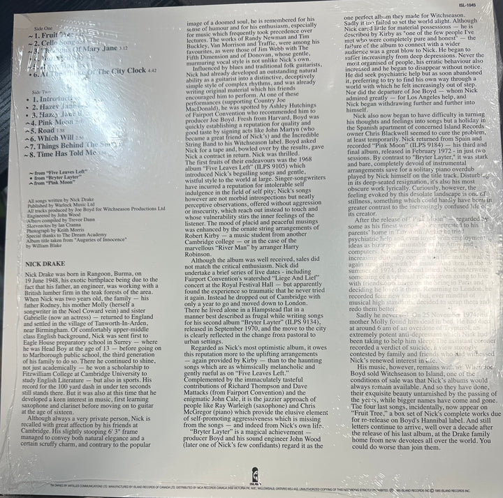 NICK DRAKE - HEAVEN IN A WILD FLOWER Vinyl LP Record **UNOFFICIAL RELEASE**