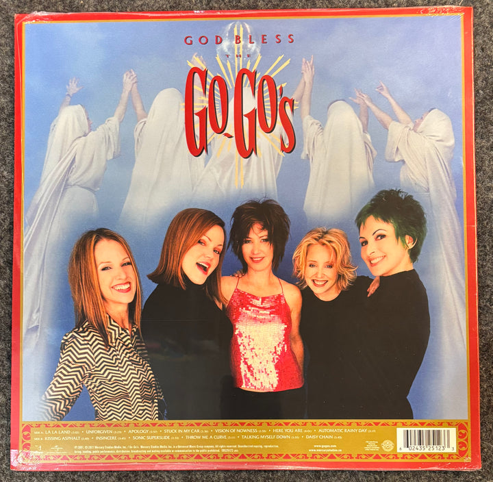 GO-GO'S - GOD BLESS THE GO-GO'S Album cover of 'God Bless the Go-Go's' with a group photo and angelic figures.