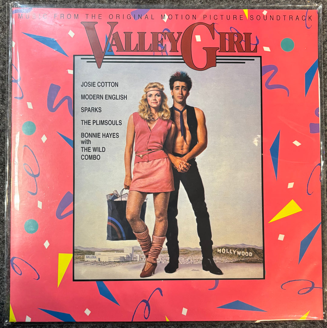 Valley Girl album cover with two people and colorful design elements
