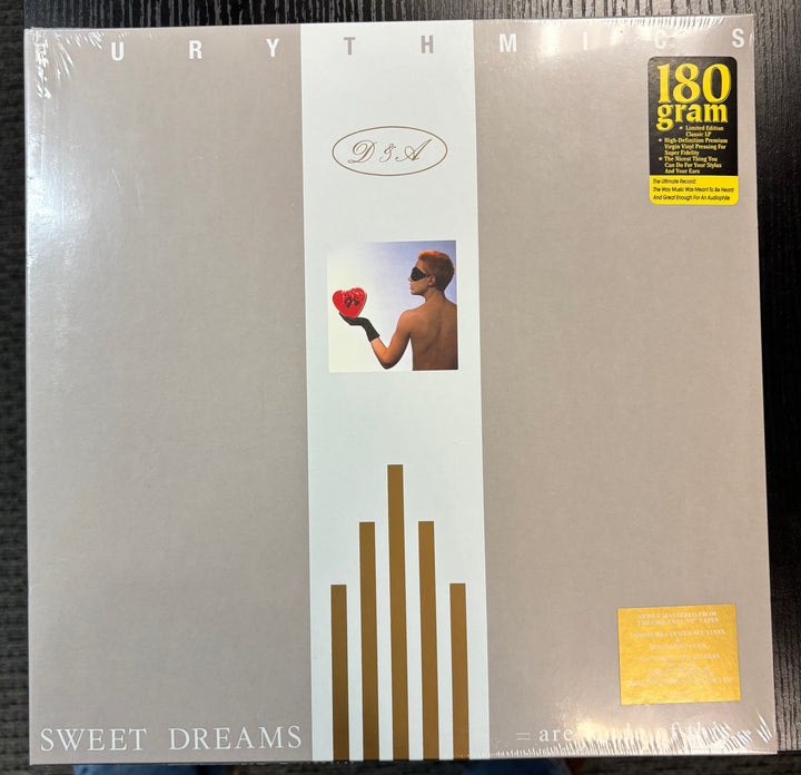 EURYTHMICS - Sweet Dreams Are Made Of These Vinyl record cover with 'Sweet Dreams' by D.A. on a black background