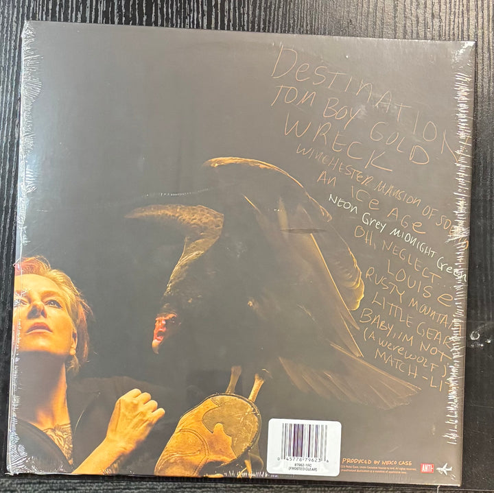 CASE, NEKO - NEON GREY MIDNIGHT GREEN Vinyl record cover with a hooded figure and text on a dark background