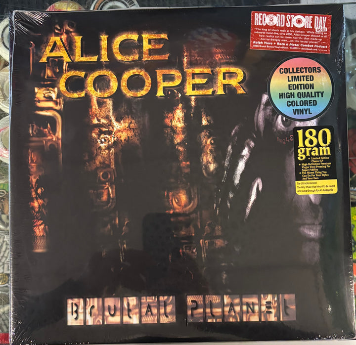 Vinyl record cover for ALICE COOPER - Brutal Planet with 'Record Store Day' label.
