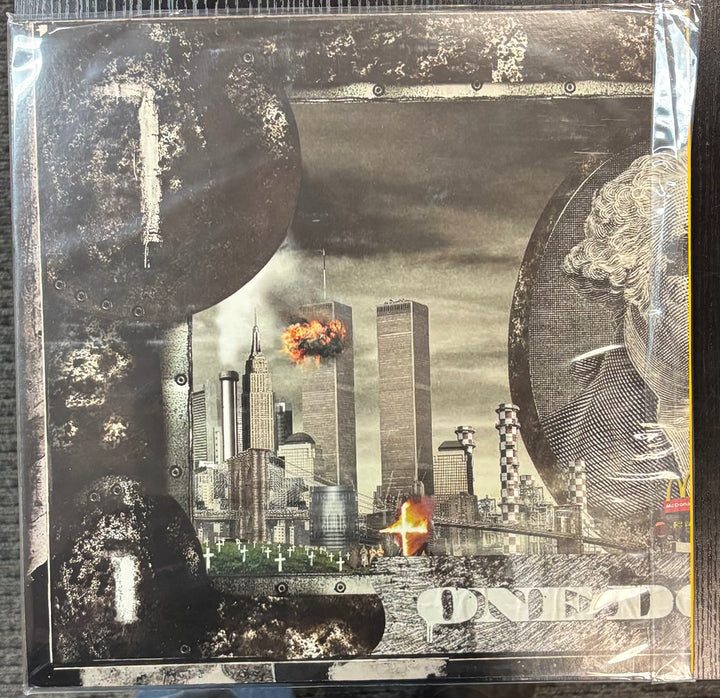 MADLIB - MEDICINE SHOW 1 - Before The Verdict cover with a cityscape and two large figures, featuring the text 'Onward'.