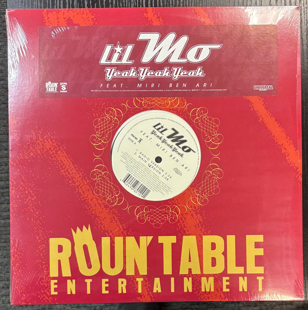 Lil Mo Feat. Miri Ben Ari – Yeah Yeah Yeah record with red cover featuring 'Lil Mo' and 'Roun'table Entertainment' branding.