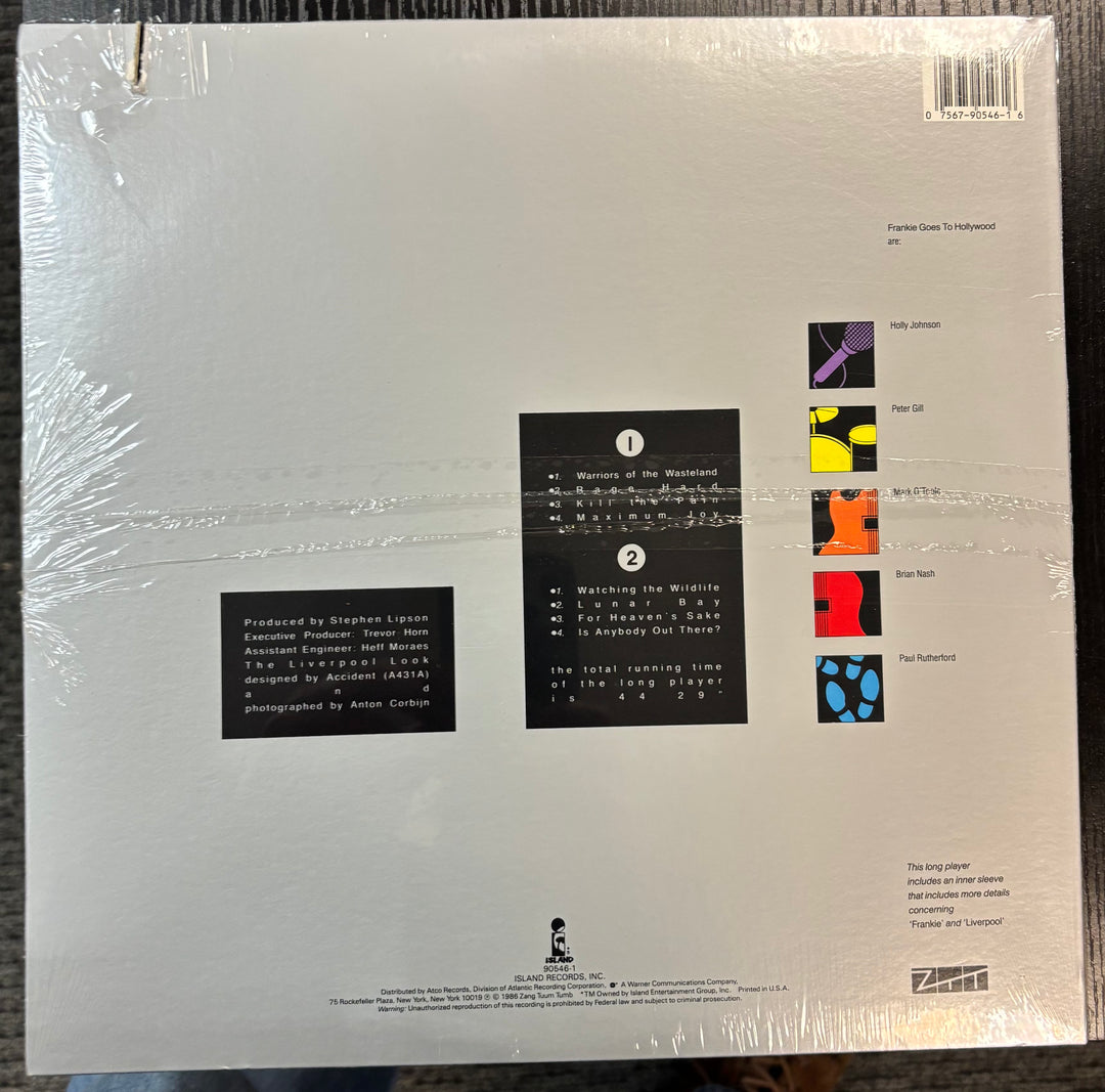 Back cover of FRANKIE GOES TO HOLLYWOOD - Liverpool with text and tracklist