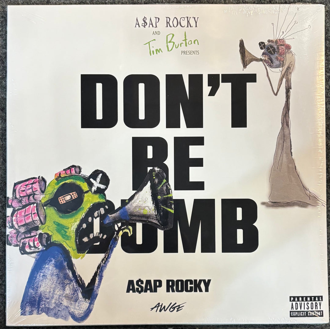 Album cover for 'Don't Be Bomb' by A$AP Rocky featuring artistic illustrations and text.