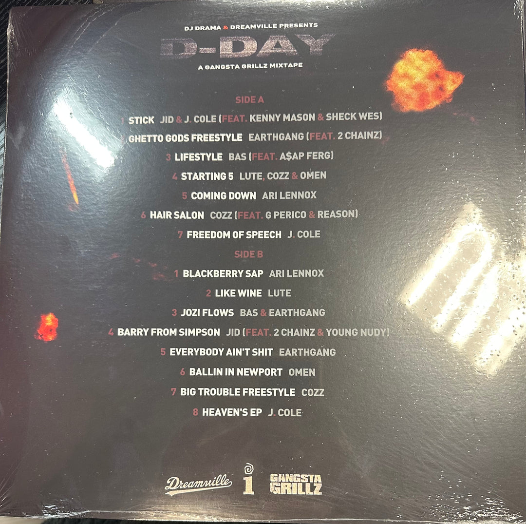 J. COLE / DREAMVILLE - D-DAY: A GANGSTA GRILLZ MIXTAPE Vinyl LP Record *Unofficial Release*