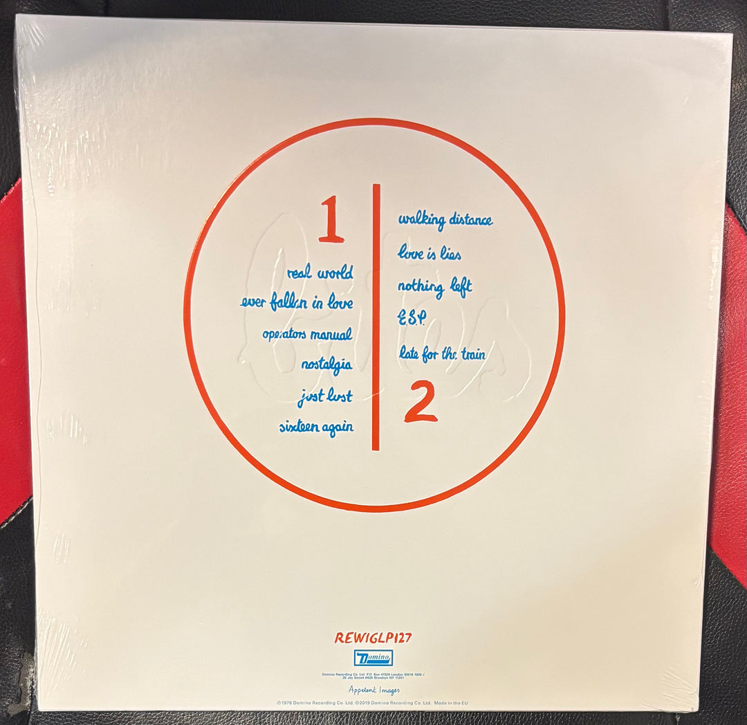 BUZZCOCKS - Love Bites Viny Album cover with text and a red circle on a beige background