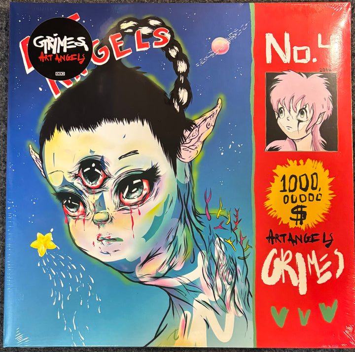Grimes - Art Angels album cover with stylized artwork and text