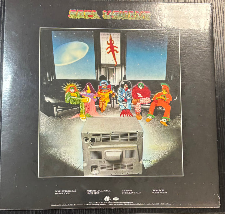 GRATEFUL DEAD - FROM THE MARS HOTEL (50TH ANNIVERSARY) Album cover with colorful characters around a vintage radio, on a black background