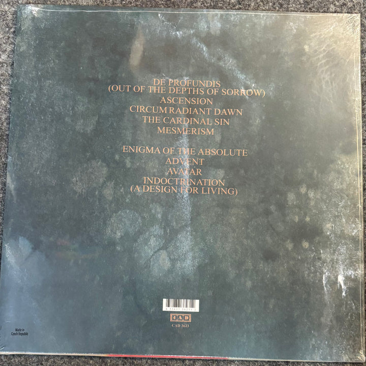 Dead Can Dance - Spleen And Ideal Back cover of a vinyl record with text and a bar code on a textured surface