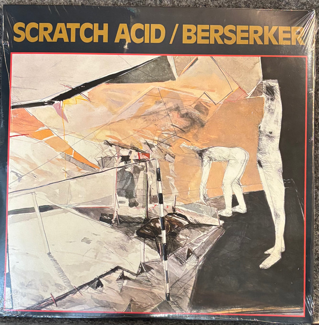Scratch Acid record cover with abstract art and text 'Scratch Acid / Berserker'.