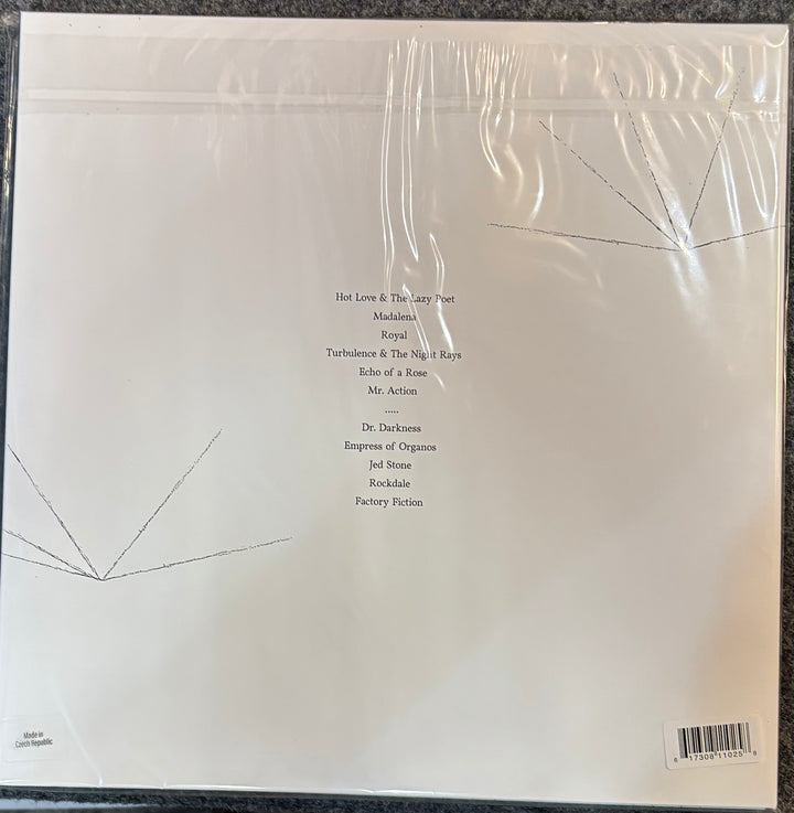 Goose - Chain Yer Dragon back cover under shrink wrap, featuring a minimalist white design with black line art and tracklist text.