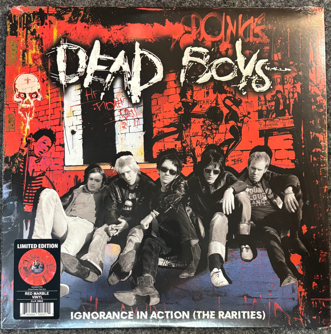 Vinyl record cover for 'Dead Boys' with band members and urban art design.