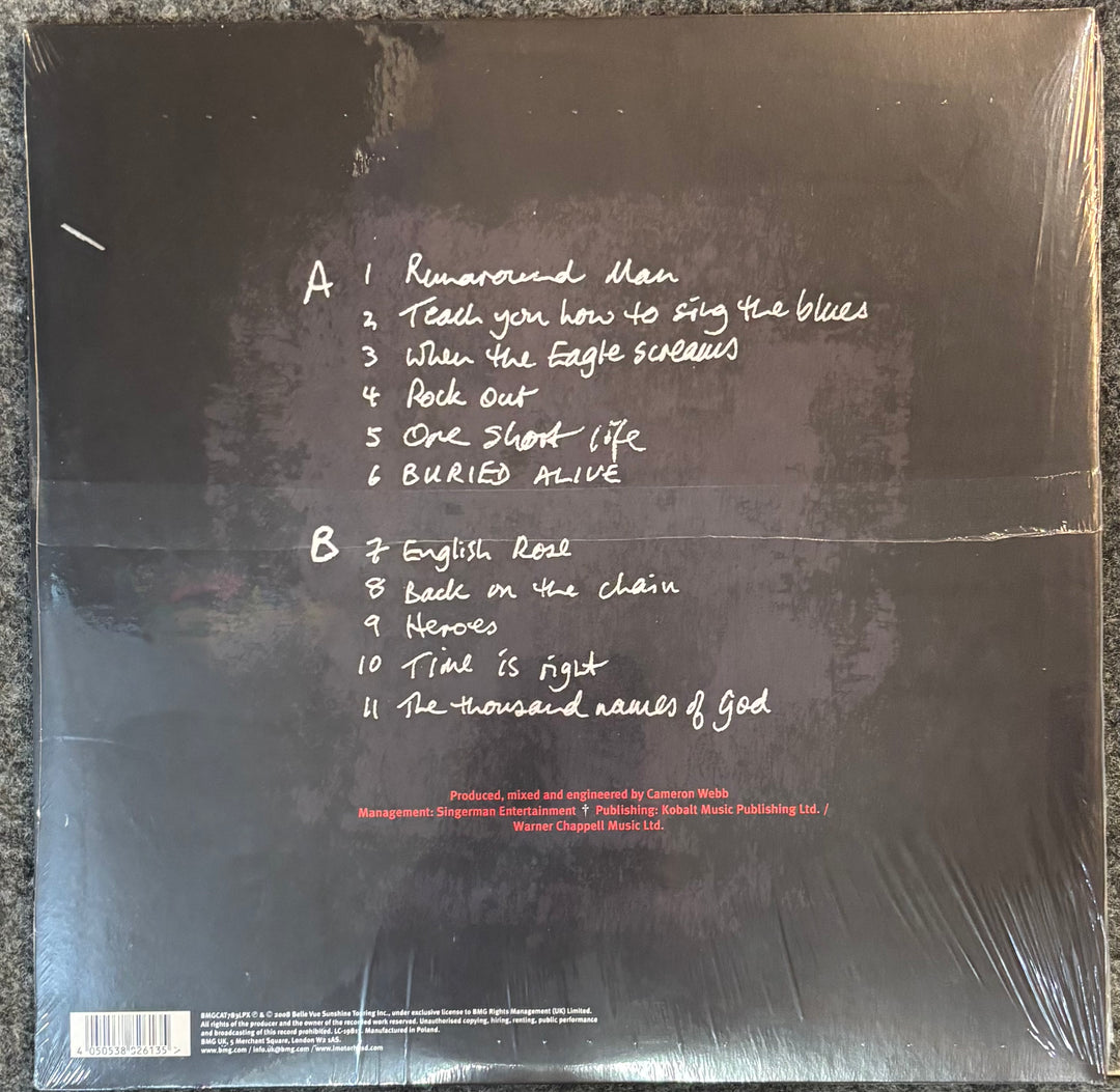 Back cover of Motorhead - Motorizer with tracklist and text