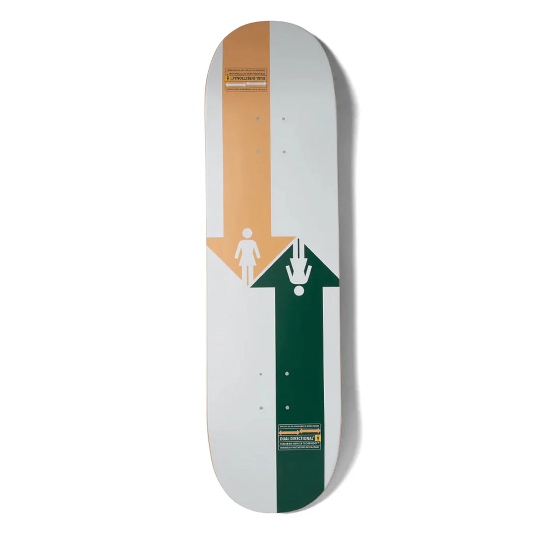 Girl McCrank Dual Directional Twin 8.5" Skateboard Deck
