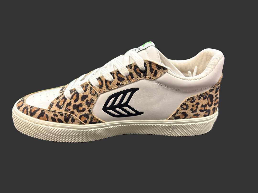 CARIUMA MIKE VALLELY Leopard Print Suede Skate Shoes [autograph option]