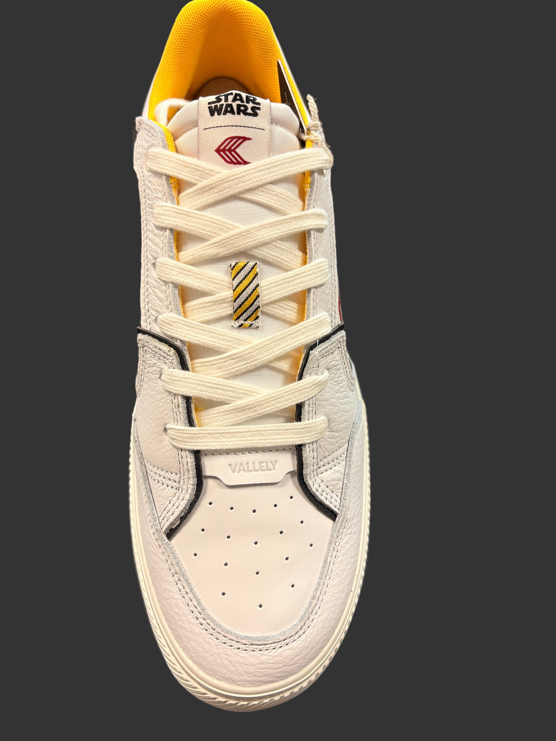 CARIUMA x Star Wars Vallely White Leather Fighter Pilot Skate Shoes [autograph option]