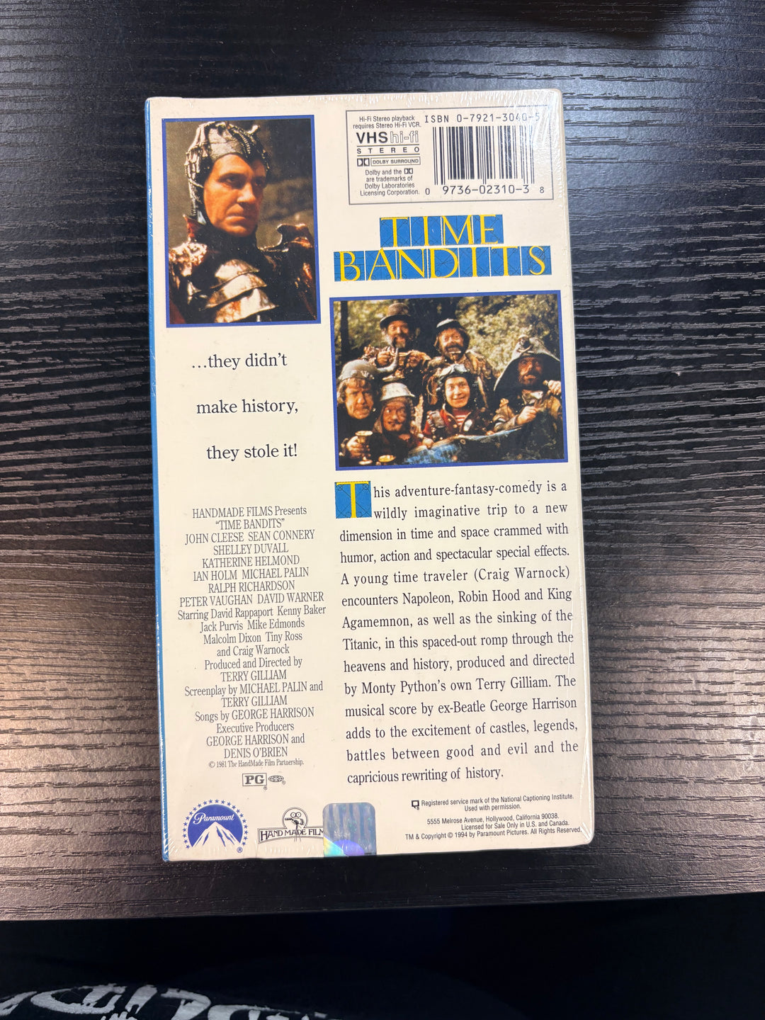 TIME BANDITS - VHS *New Sealed* John Cleese - Sean Connery - Shelley Duvall