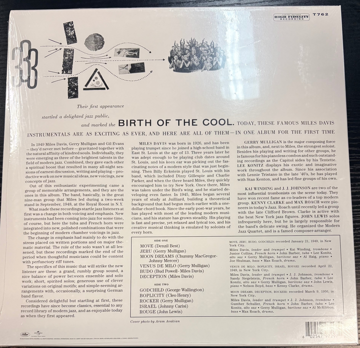 MILES DAVIS - Birth Of The Cool Vinyl LP Record