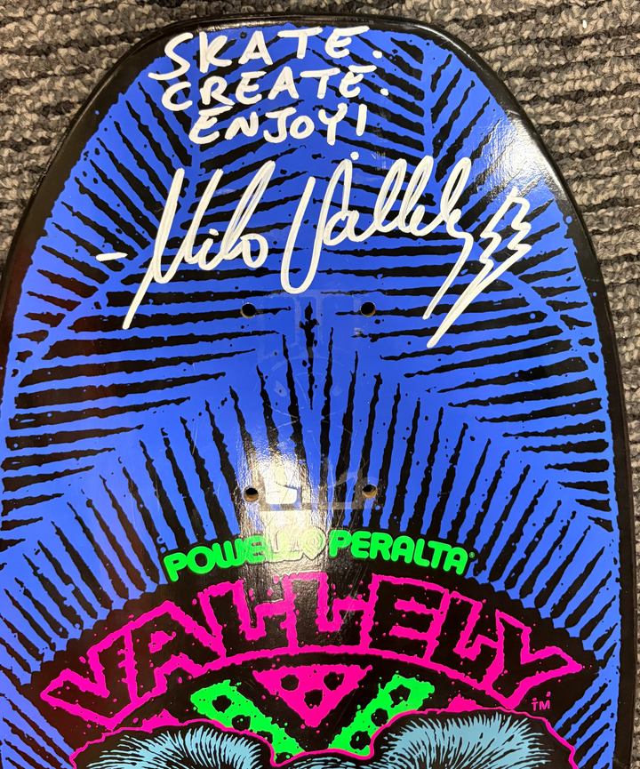 Powell Peralta Mike Vallely Personal Blacklight Elephant [Gripped & Autographed] Skateboard Deck