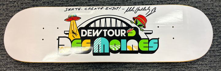 Mike Vallely Personal Des Moines Dew Tour [Autographed] Skateboard Deck