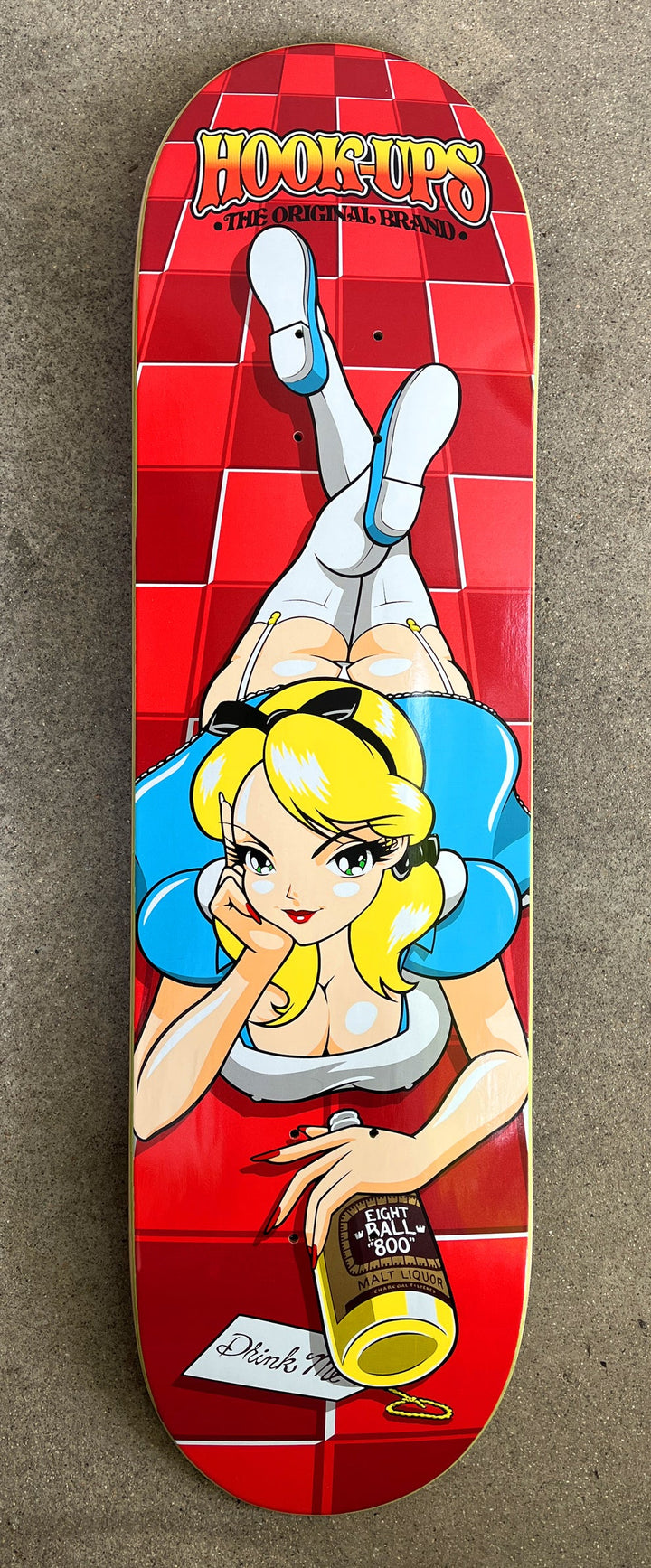 Hook Ups 8-Ball Alice 8.5" Skateboard Deck