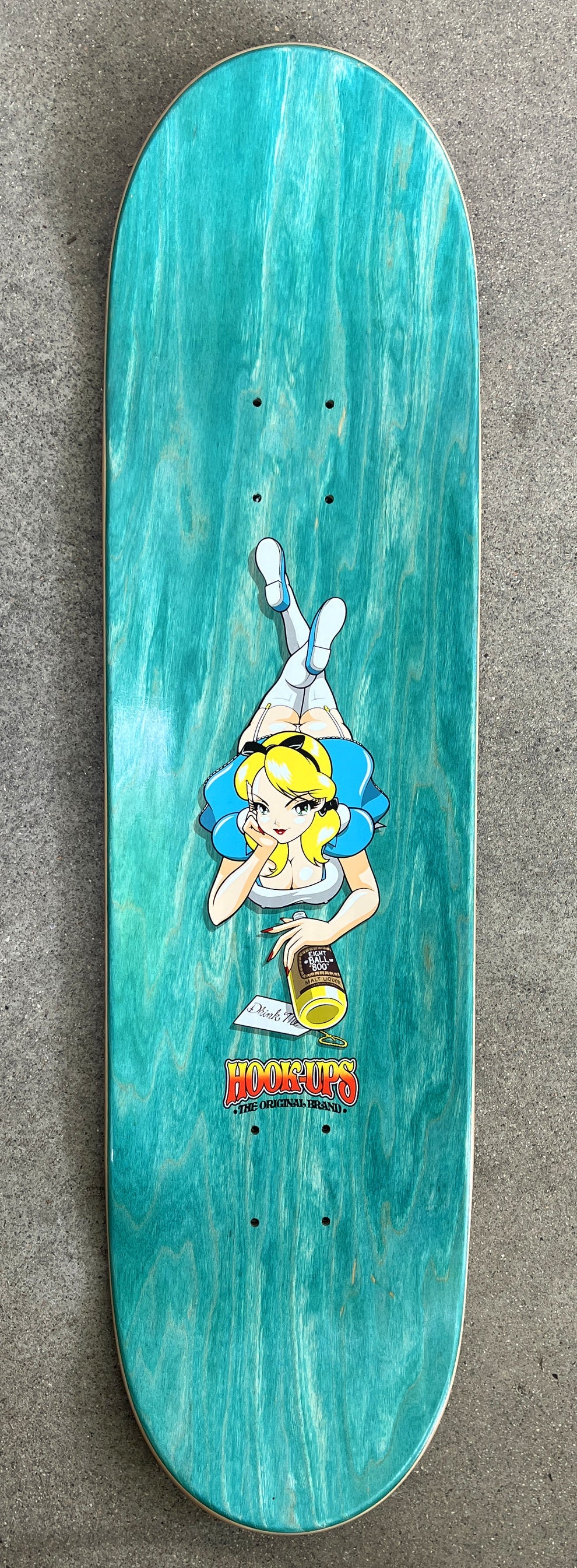 Hook Ups 8-Ball Alice 8.5" Skateboard Deck