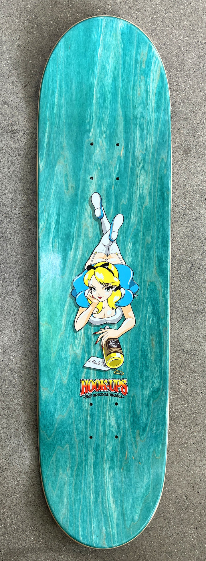 Hook Ups 8-Ball Alice 8.5" Skateboard Deck