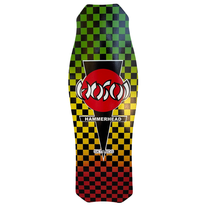 Hosoi O.G. Hammerhead Rasta Checkerboard 10.5" Complete Skateboard