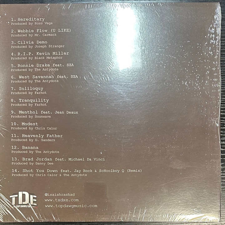 RASHAD, ISAIAH - CILVIA DEMO Vinyl LP Record *Unofficial Release*