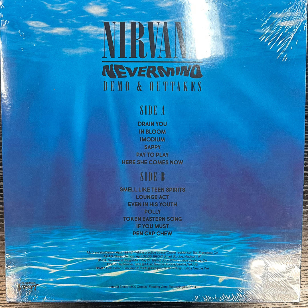 NIRVANA - NEVERMIND DEMOS AND OUTTAKES Vinyl LP Record *Unofficial Release*
