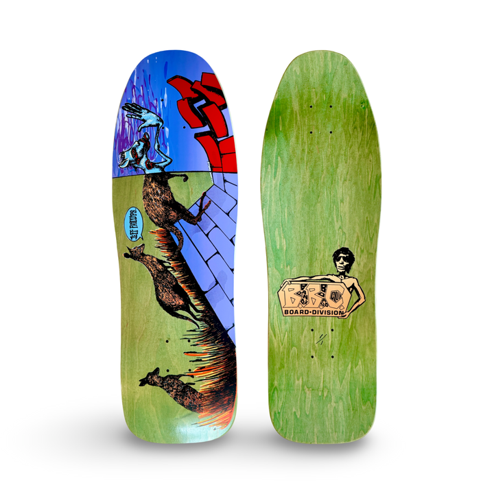 Jeff Phillips Kangaroos ONE OF A KIND BBC Deck, HAND-PAINTED 10"x31" (1 of 1)