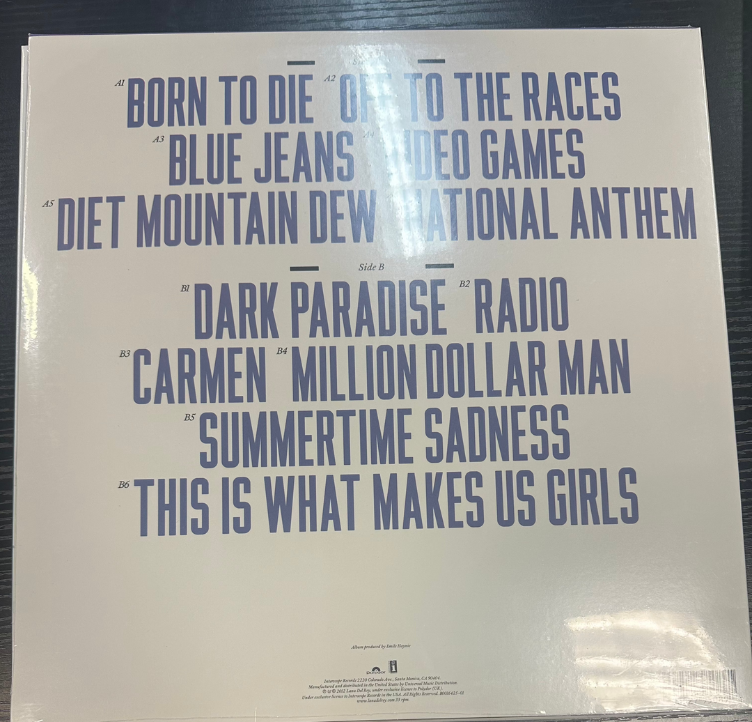 DEL REY, LANA - Born To Die Vinyl LP Record