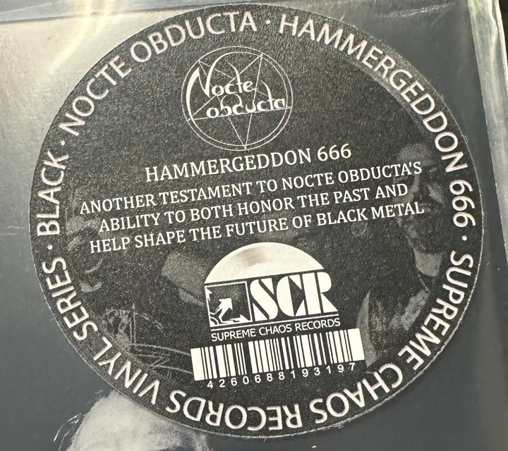 Nocte Obducta - Hammergeddon 666 Vinyl LP Record