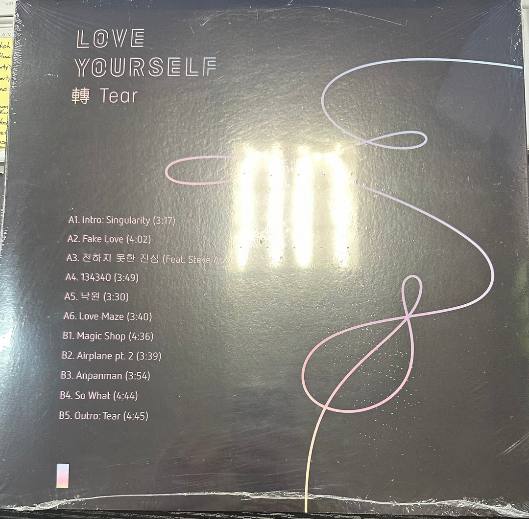 BTS - Love Yourself 轉 'Tear' Vinyl LP Record * Unofficial Pressing*